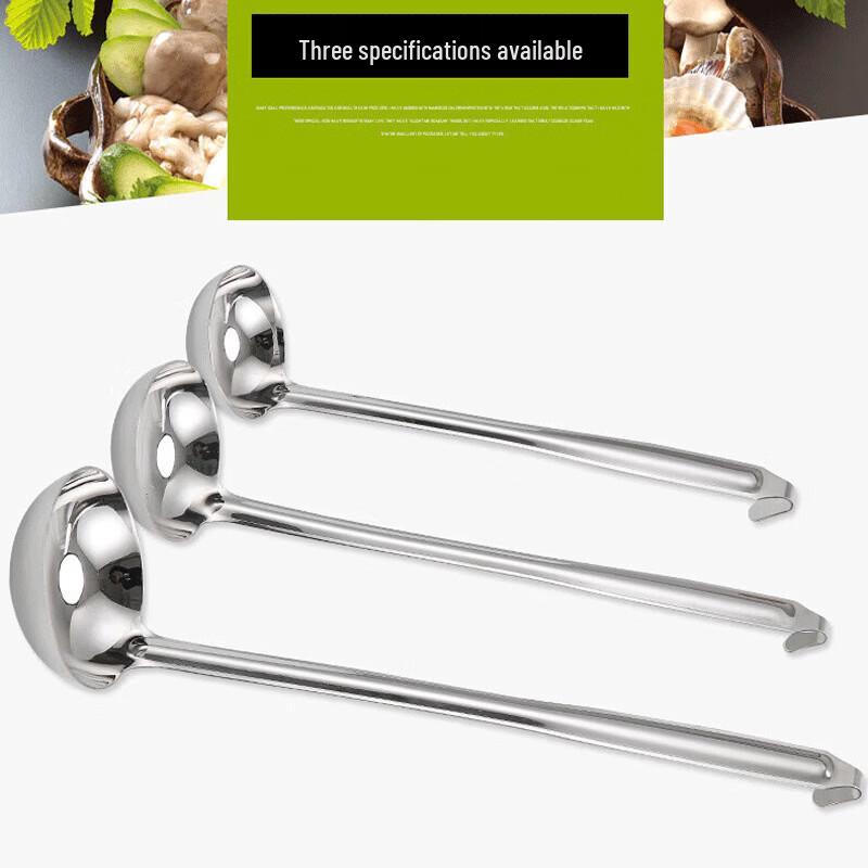 Wutuo Edelstahl Tiefer Suppenlöffel Set mit Haken