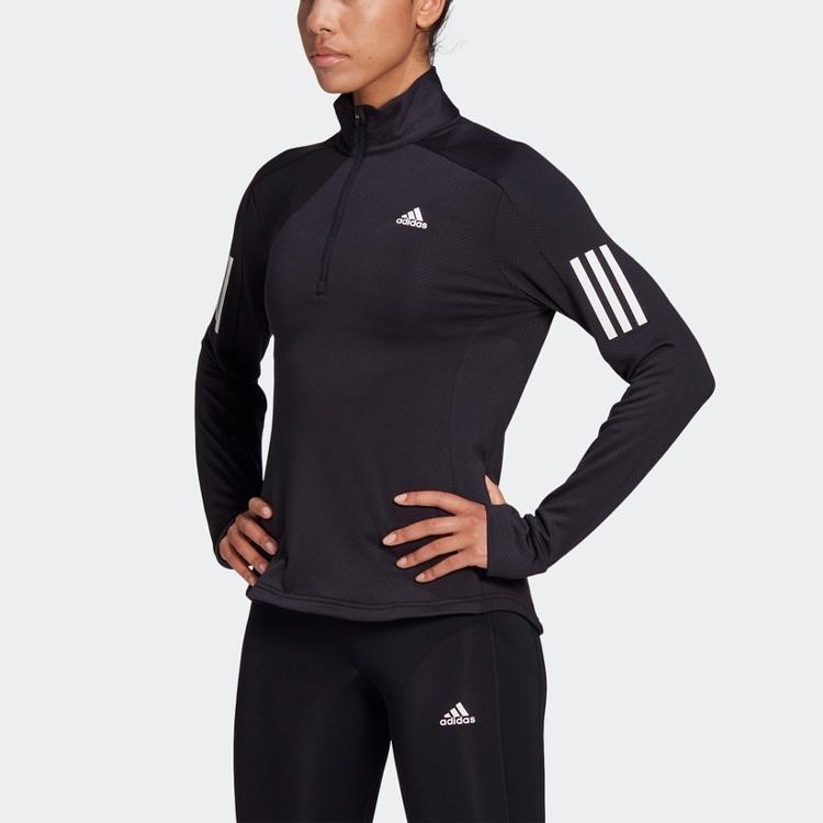 (WMNS) adidas Logo Stripe Printing Running Stand Collar Jacket Black Women's GC6642