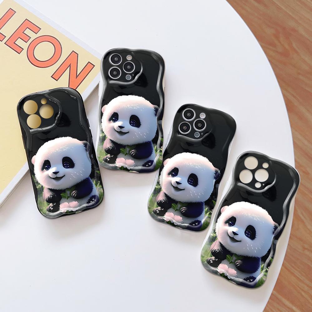 Roztomilý kreslený vzor s krémovou texturou Pouzdro s vlnitým okrajem, měkký silikonový kryt, pouzdro na telefon OPPO Reno Realme