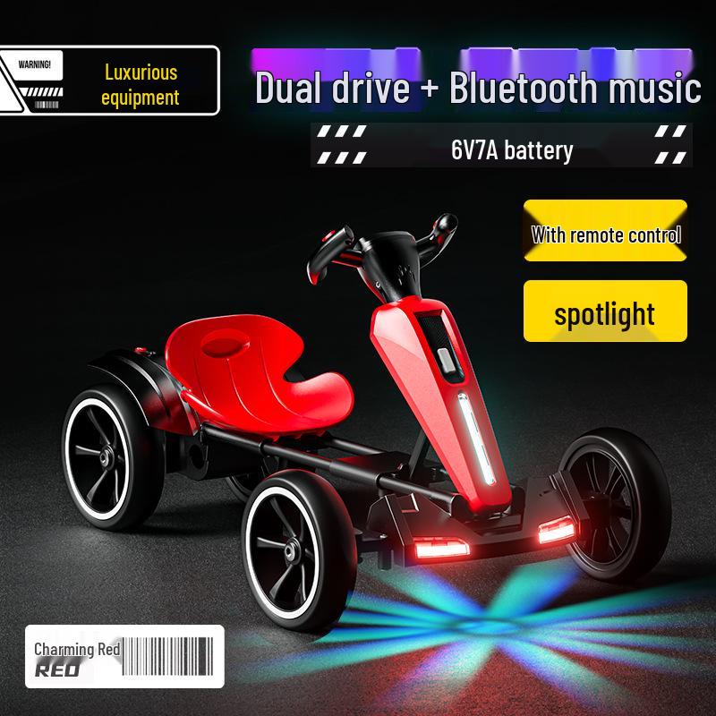 Foldable Children's Electric Go-Kart - Remote Control Car for Boys & Girls