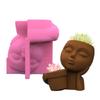 Creative Human Face for Doll Silicone Mold Epoxy Resin Casting Succulent Pot