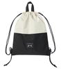 [Arisana] Großer Kordelzug-Rucksack für Kinder, Sporttasche, für Kinder/Jugendliche, Mädchen, mit Griffen, Beige x Schwarz