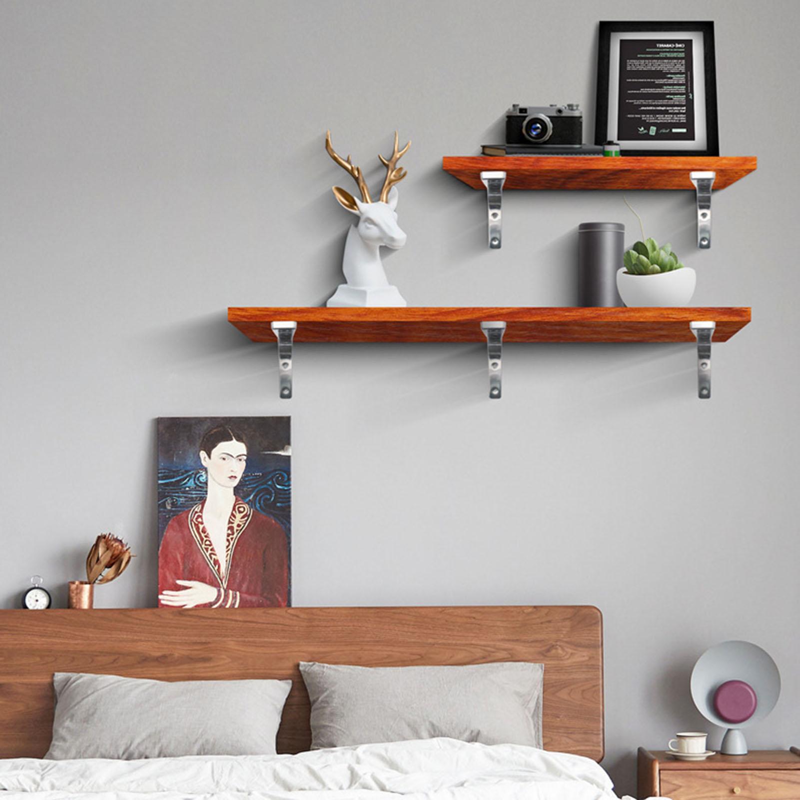

Wall Mount Shelf Support Brackets Partition Board Space Saving Decorative Corner Brackets Suitable For Furniture Cabinet Desk 4 INCHES