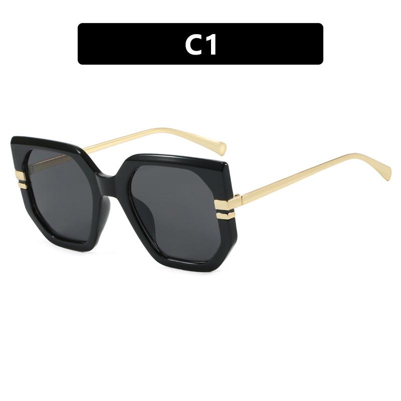 New fashionable square sunglasses women's high-end retro sunglasses trendy personalized sunscreen sunshade glasses