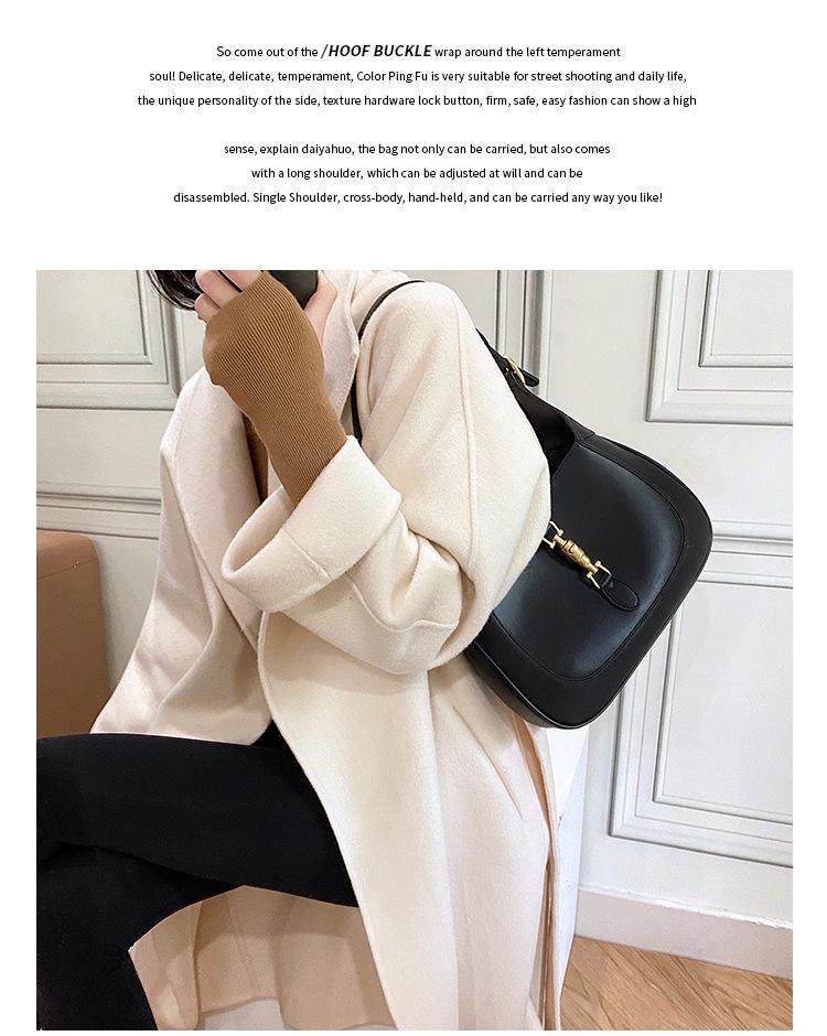 2025 New Style Women's Genuine Cowhide Leather Shoulder Bag - Casual, Simple, Stylish Handbag with Lock.