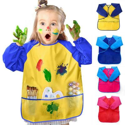 Eating Education School Drawing Craft Children Baking Tool Baby Clothes Smock Kids Bib Painting Apron Art Accessory