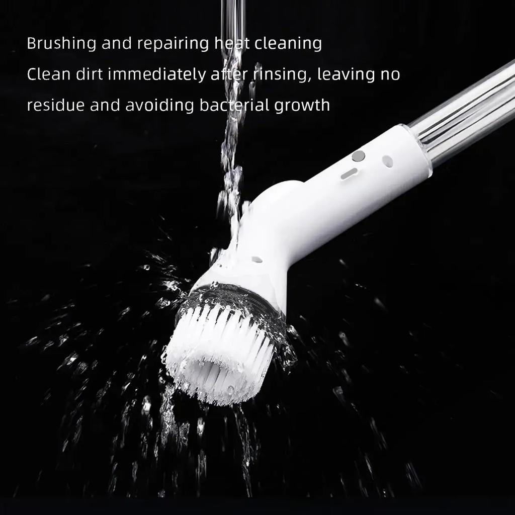 Electric Rotary Scrubber, Cordless Shower Cleaning Brush, Adjustable Speed, Adjustable Bathroom Floor Tile Extension Handle