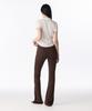 MUSINSA STANDARD WOMAN Women'S Vertical Texture Side Button Jersey Pants [Dark Brown]