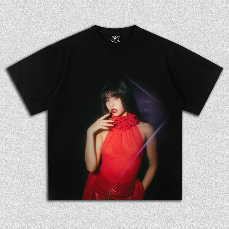 Korean Kpop Band Gril Group KATSEYE Printed T-shirt Women Oversize Y2k Short Sleeve High Quality Harajuku Loose Female Clothing