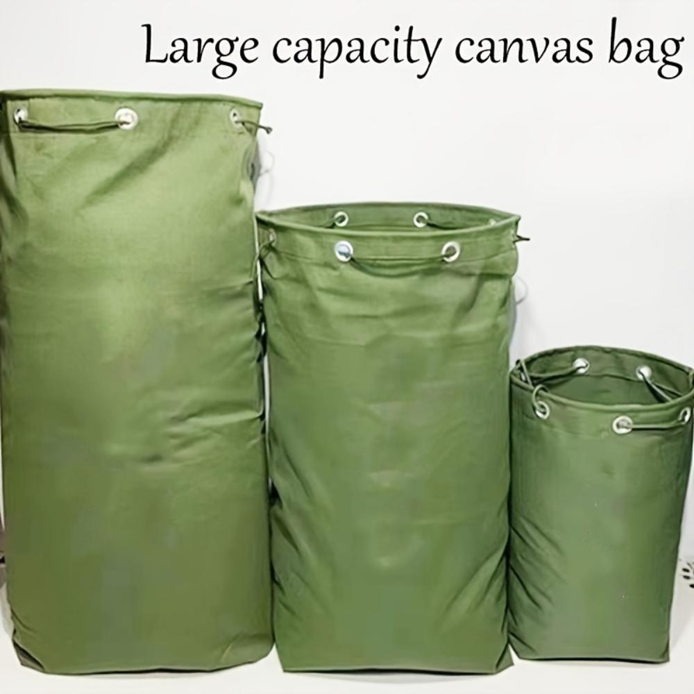 Durable Canvas Storage Bag with Double Drawstring Closure - Perfect for Camping Gear and Outdoor Recreation