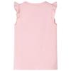 T-shirt enfants avec manches à volants rose clair 92/104/116/128/140