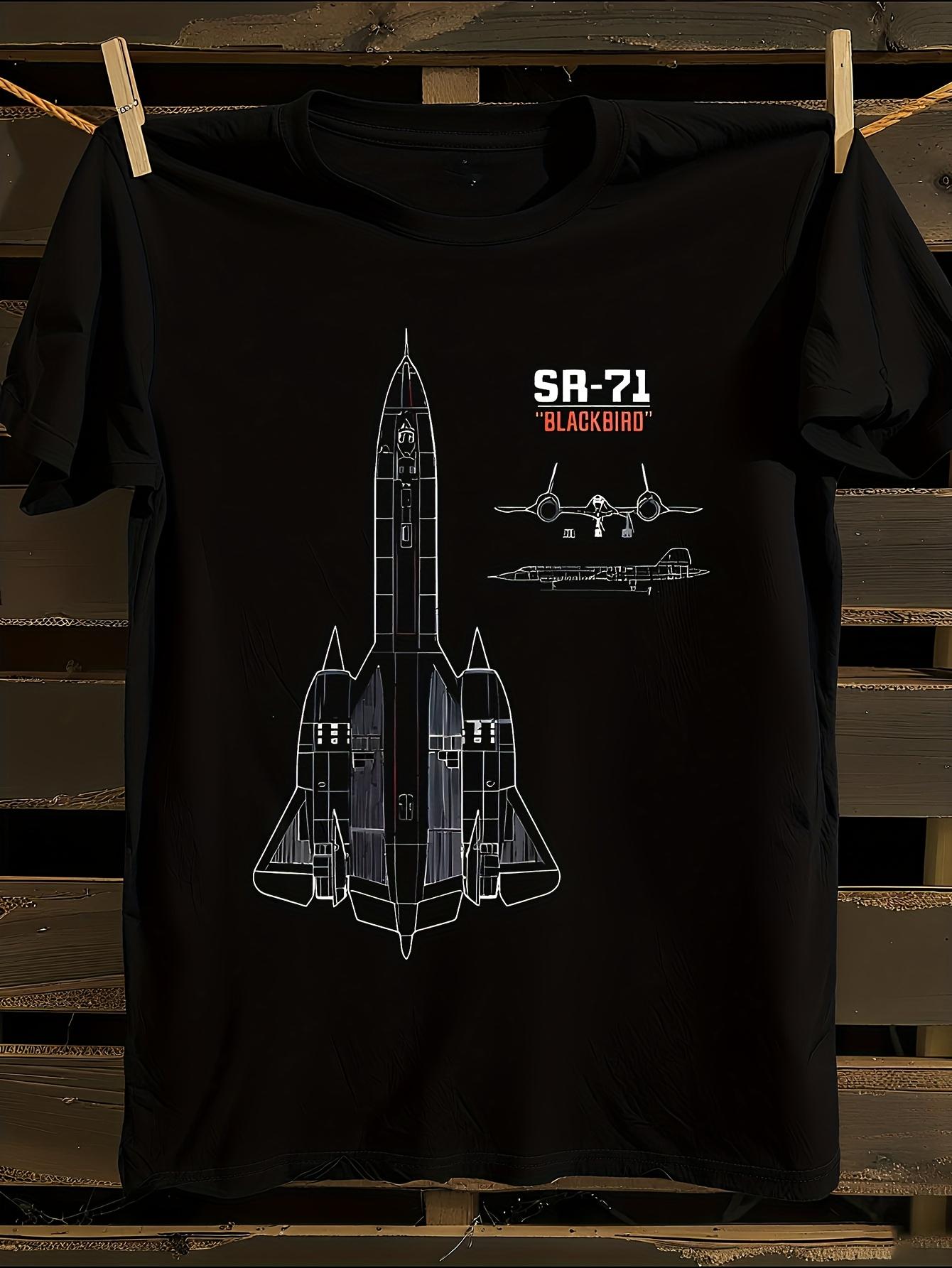 Футболка с изображением самолета-разведчика SR-71 Blackbird XL