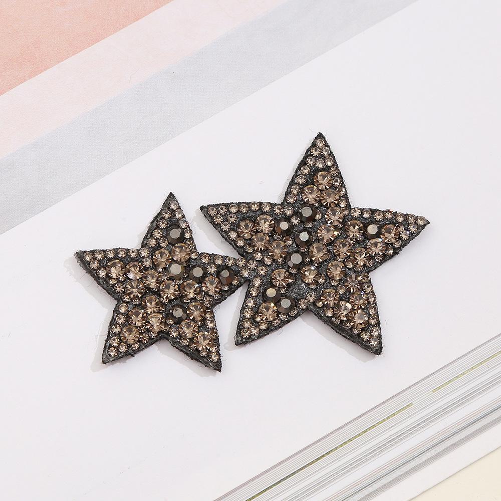 Full Diamond Rhinestone Star Patch – Self-Adhesive Crystal Flower for Shoes, Hats, and Clothing
