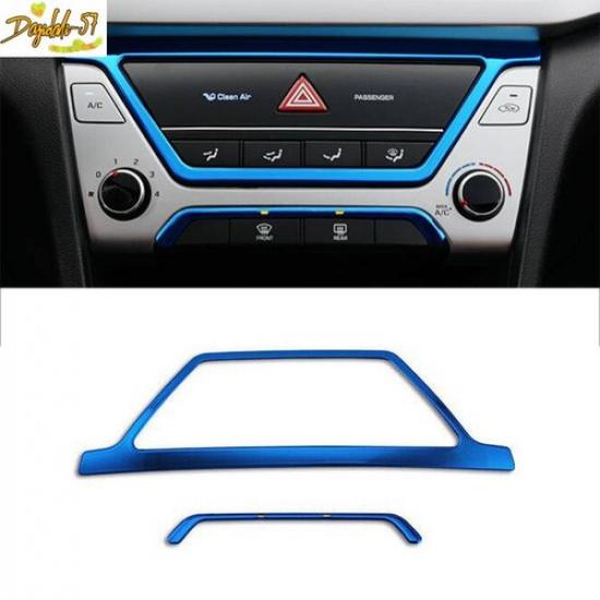 Fits For Hyundai Elantra 2016- Blue Steel Emergency Light Switch Cover Trim