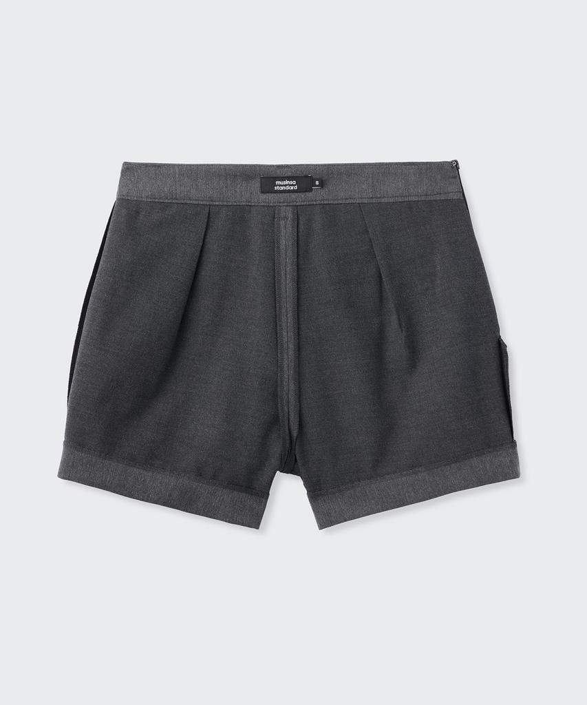 Musinsa Standard Woman Women'S Layered Mini Scotts [Medium Grey]