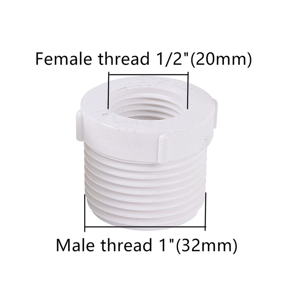 1" 3/4" 1/2"1” Thread Fittings Plastic Fittings Threaded Pipe Fittings Adapter Garden Irrigation Water Fittings