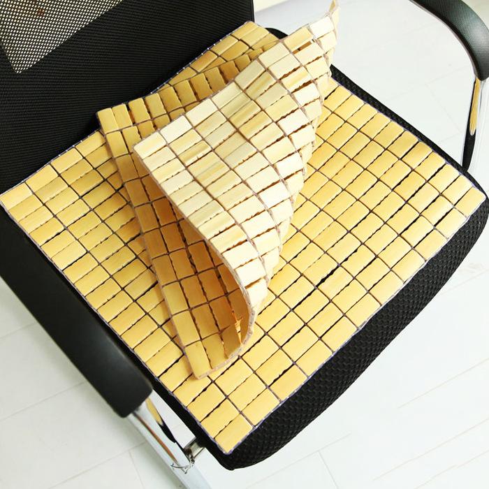 Bamboo Summer Mahjong Seat Cushion - Breathable Cool Mat for Office Chair, Stool, Car, or Home