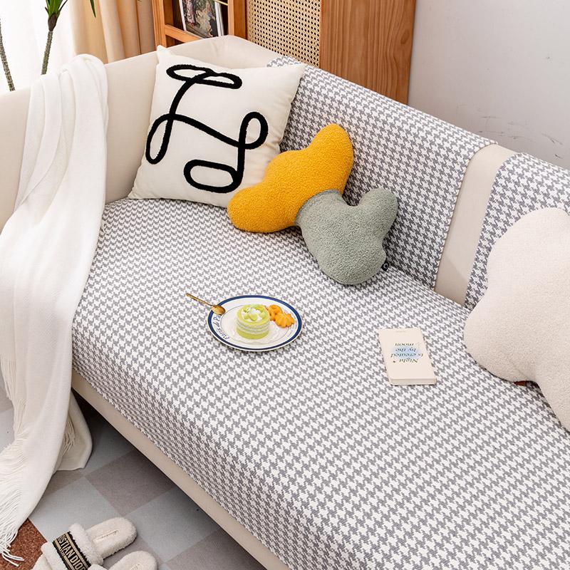 Japanese Cotton And Linen Woven Sofa Cushion Universal Fabric Non-Slip Seat Cushion Summer Simple Seat Cushion Sofa Cover Towel