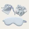 Imitated Silk Eye Cover Set Memory Foam Eye Masque 3-Piece Cloth Bag Hair Rings Storage Bag Comfortable Hypoallergenic Sleeping Shield Eye Care Tools
