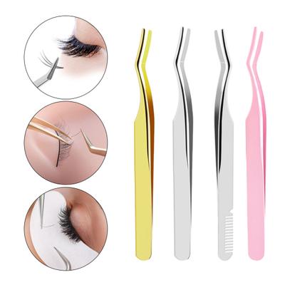 Creative False Eyelashes Tweezer Good Elasticity Extension Supplies Lightweight Makeup Volume Lashes Extension Curler for Girl