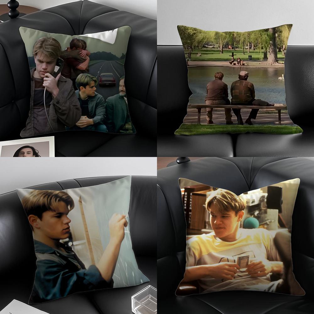 Movie Inspirational GGood Will HHunting Cushion Cover Pillow Case Antidustmite Invisible Zipper Silky Plush Cushion