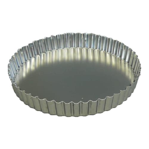 Tiger Crown Separate Tart Pan, 18cm, Silver, 182 x 25mm, Chrome-Plated Steel Pie Dish with Removable Bottom, 980