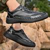 Fashion Men Summer Casual Shoes Fashion Breathable Walking Shoes Thick Sole Boat Shoes Soft Flat Men Shoes Outdoor Non-slip Men Sneakers