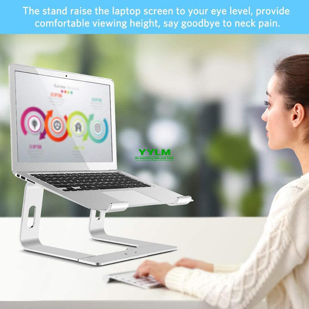 Ergonomic Aluminum Laptop Mount Computer Stand Compatible Detachable Laptop Riser Notebook Holder For MacBook 10-15.6"