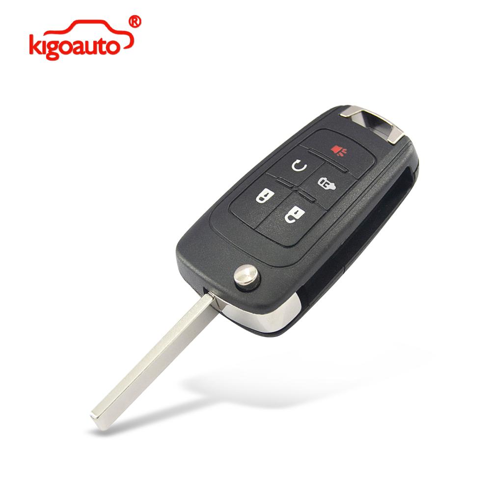 Kigoauto Afstandsbediening Sleutelhoes Shell 5 Knoppen Klapsleutel Fob Vervangende Hoes voor Buick LaCrosse GL8 Chevrolet Volt 2010-2015