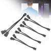 5pcs Fan Splitter Cable 1 To 2 Converter 3pin Fan Splitter Extension Power Cable