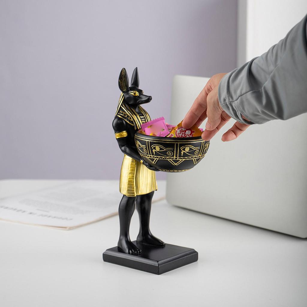 Dog Decor Resin Animal Sculpture Home Decoration Egyptian Dog Statue Decorations For Living Room Bedroom Shelf Table Study