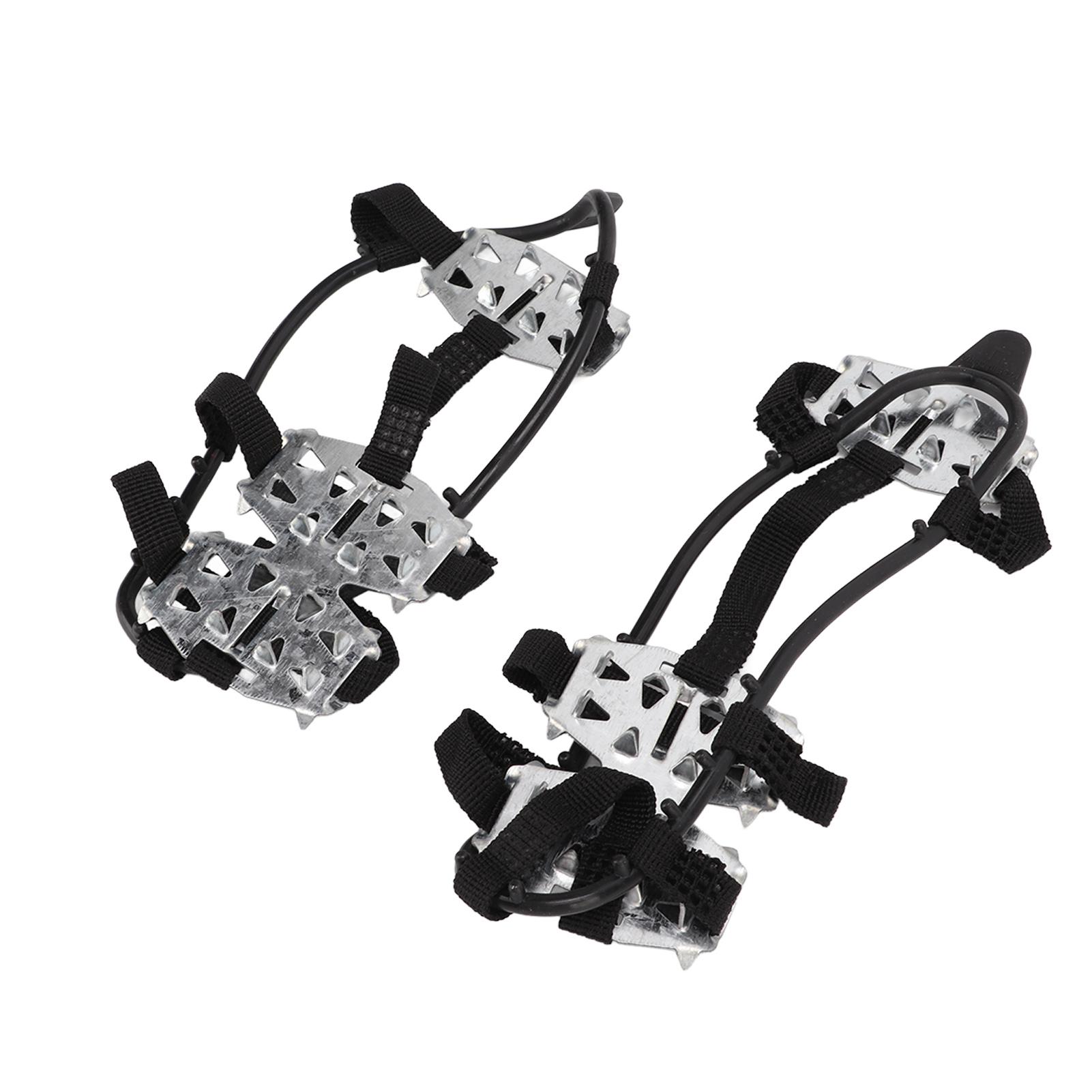 

1 пара 24 зубчатых скальных кошек из нержавеющей стали, противоскользящие чехлы для обуви для езды по снегу и льду, серебристые, L