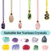 1PCS Crystal Cage Necklace Holder Adjustable Length Empty Stone Pendant Holder Hand-Woven Necklace Cord for DIY Jewelry Making