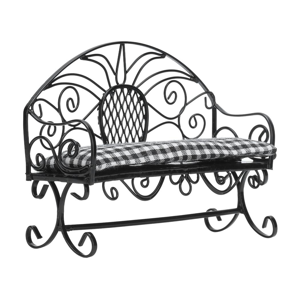 Miniaturbank Feine Verarbeitung Schön gestaltet Niedliches Aussehen 1:12 Miniaturmöbel