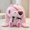 Gloomy Bunny Gothic Eye Patch Plush Toy Keychain With Soft Pp Cotton For Collectors