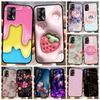 For OPPO A74 4G Oppo F19 Case Luxury Flower Black Soft Silicone Phone Case For OPPO A74 4G Back Cover F19 Coque Cartoon Bumper