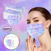 Adult Tie-dye  Gradient Printed Three-Layer Dust-Proof Disposable Mask