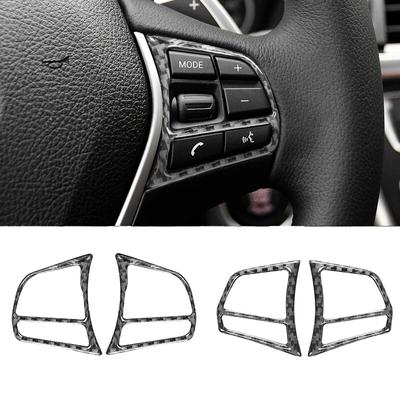 Carbon Fiber Car Steering Wheel Button Decals Cover Trim Sticker For BMW F30 3 Series F36 4 Series 2013- Interior Accessorie