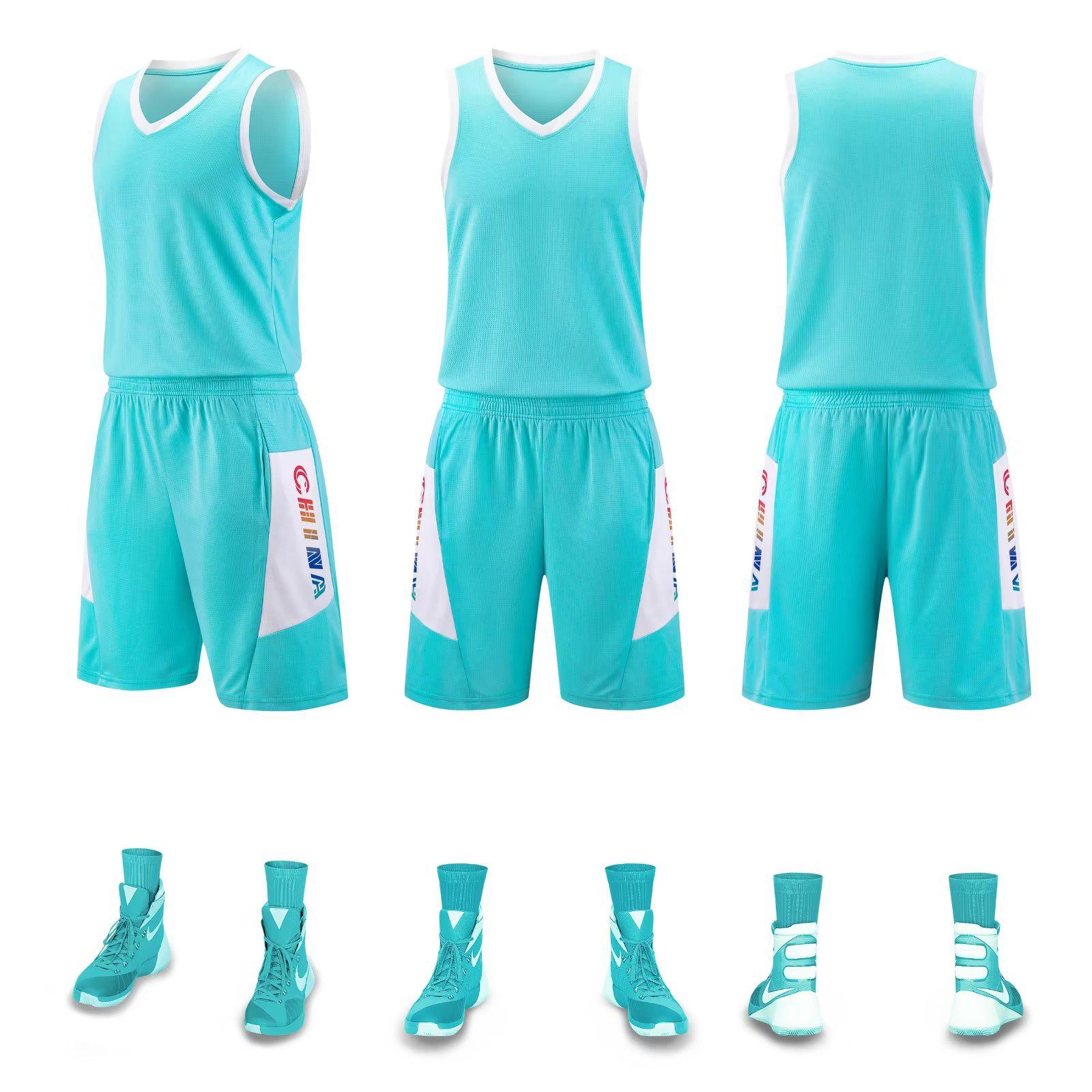 

Kids Quick-Dry Basketball Uniform: Team Jersey & Breathable Tank Top 6XL ярко-синий
