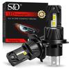 2Pcs Canbus H4 LED Headlight Bulbs High Low Beam 30000LM Car Motorcycle Lights 24SMD CSP Chips Turbo Led Diode Lamp Auto Moto Headlamp 12V 6500K White