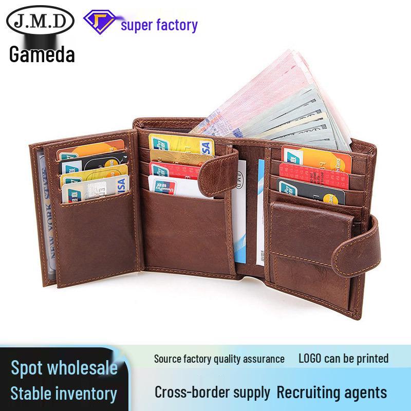 

Men s Genuine Leather RFID Tri-Fold Wallet & Card Holder