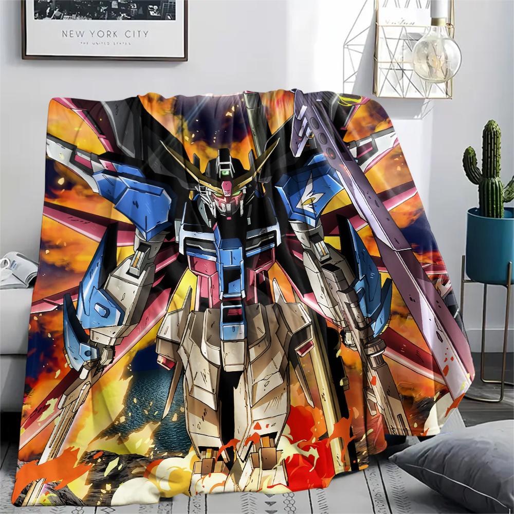 Mobile Suit Gundam Epic Battle Blanket, Warm Throw for Living Room, Great Gift for Gundam Lovers.chl