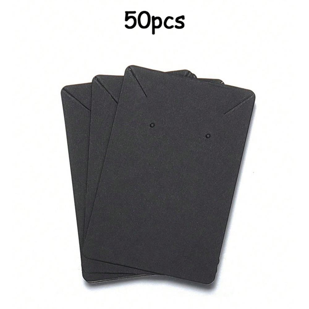50 szt. Karta do pakowania naszyjników, kolczyków, wkrętek, pusta karta ekspozycyjna na biżuterię, karta z papieru kraft do pakowania biżuterii