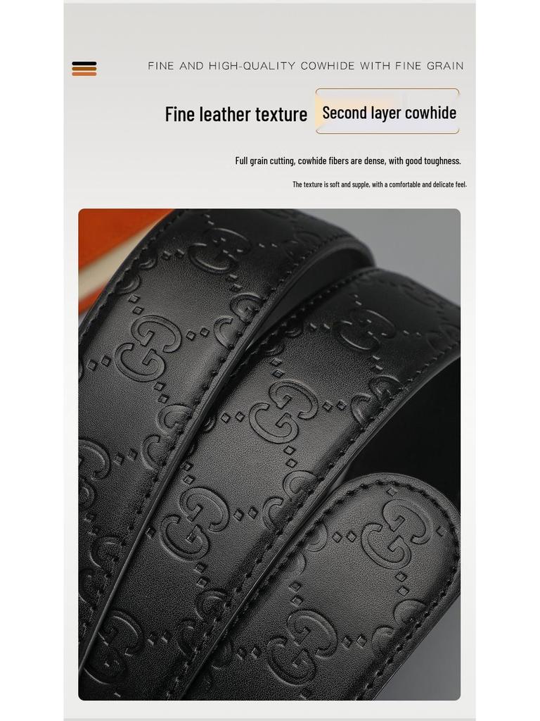 Cinto de Couro Masculino da Moda com Fivela G (2025) - Estilo Versátil de Alta Qualidade para Jovens