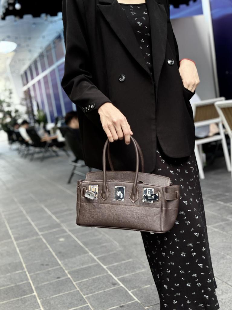 Platin Damen Herbst/Winter 2025 Französische Mode Kelly Crossbody Handtasche - Großes Fassungsvermögen
