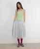 Ronron Pleats Sweat Long Skirt Gray