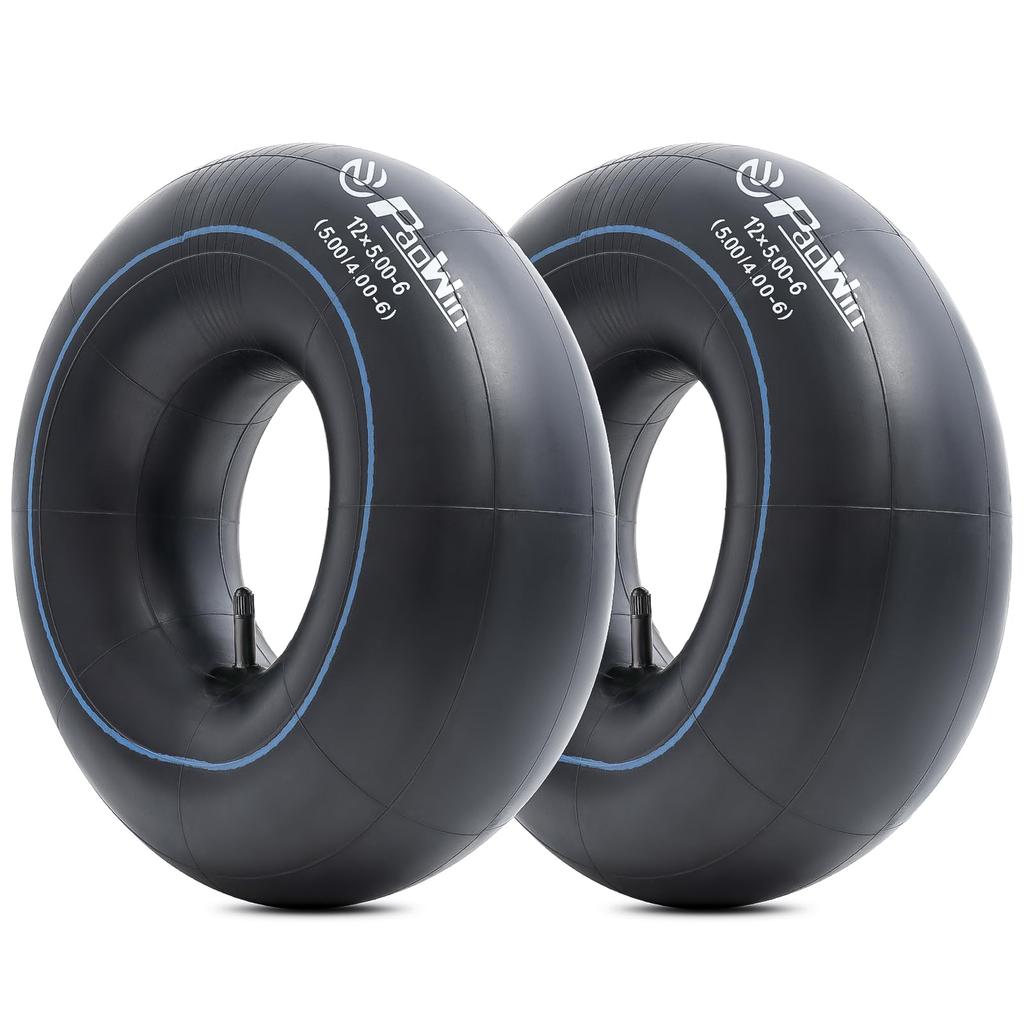 PaoWin Dekkslanger med TR13 Gressklipper Gressklipper Håndvogn Jordfreserslanger 2-pakning 12x5.00-6 Slanger, 12x5.00-6 Ventiler, 12x5.00-6 Slanger, 12x5.00-6 Slanger,