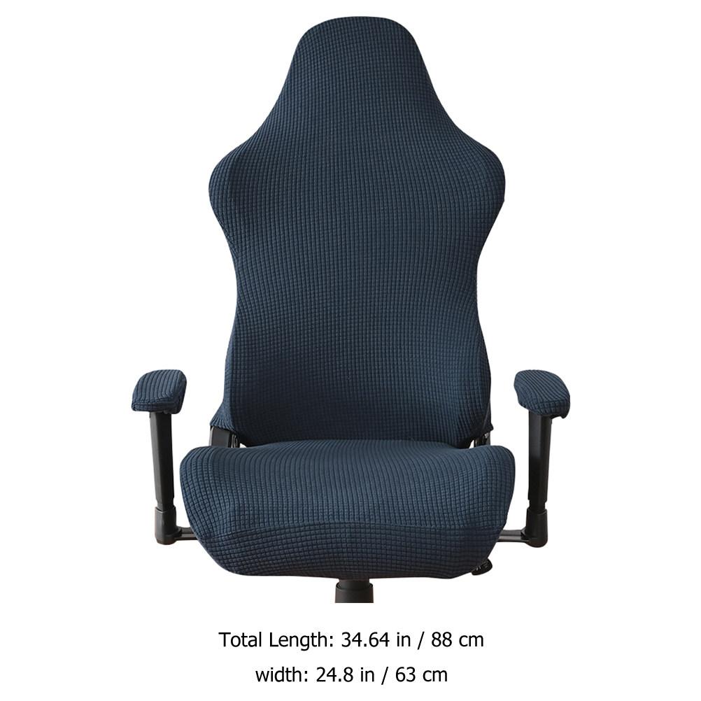 

1 Set Gaming Chair Cover Protector Soft Elastic Stretch Slipcover Office Computer Chair Seat Wrap Washable Scratch Resistant тёмно-синий