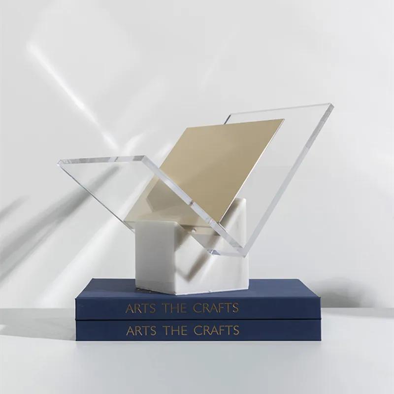 

Marble Acrylic Desk Organizer, File Holder and Magazine Rack for Home Office Decor Newspaper and Magazine Holder, Acrylic Decor белый