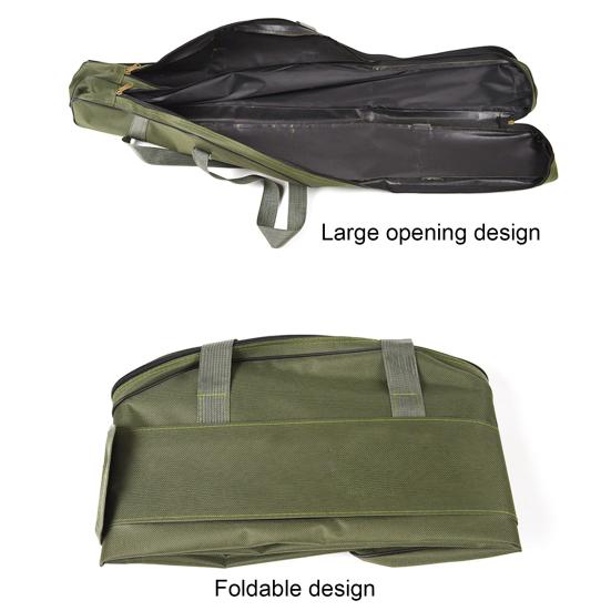 1/1.5M Faltbare Angelrutentasche mit Reißverschluss Aufbewahrungskoffer für Angelrutenwerkzeug Halter Tackle